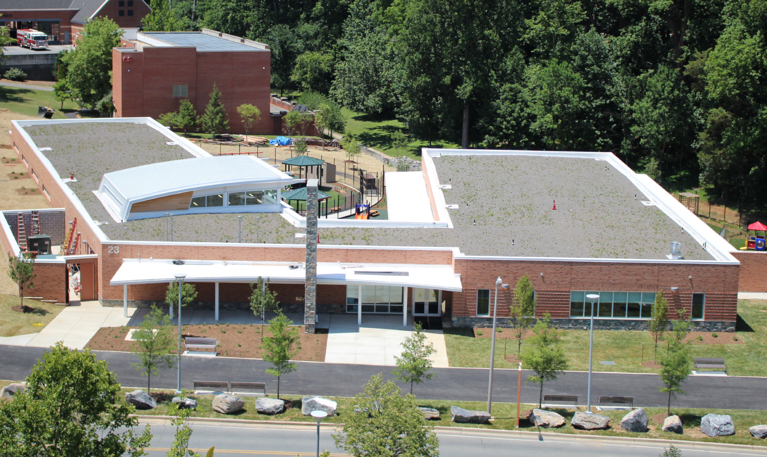 aerial view of the new NIH Northwest Child Care Center
