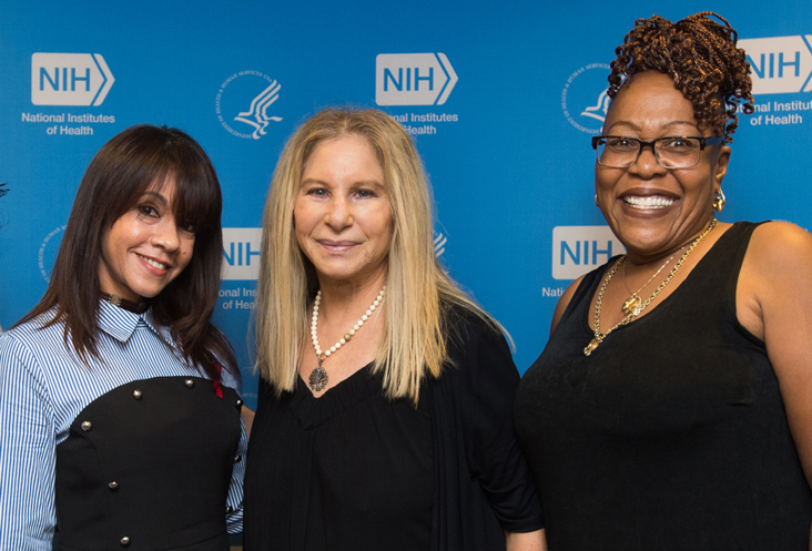 Streisand met with two Clinical Center patients
