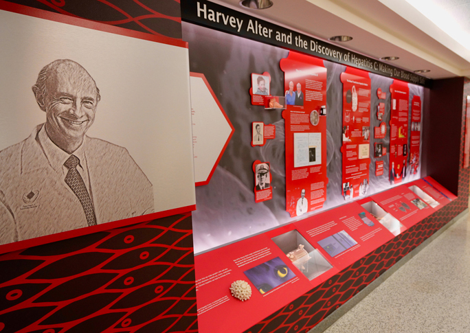 exhibit celebrates the work of Dr. Harvey Alter