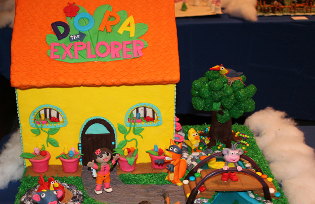 Dora the Explorer gingerbread house