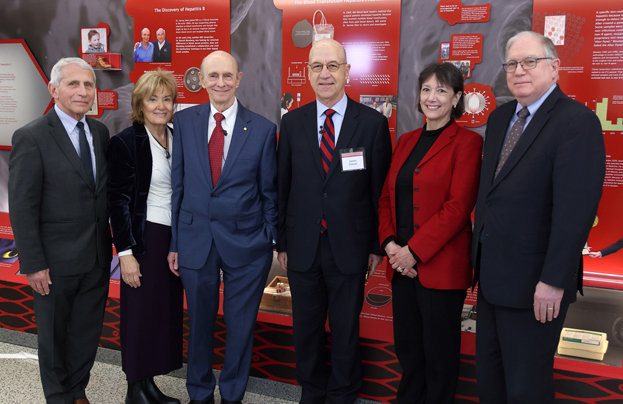 Dr. Anthony Fauci, Diane Dowling, Dr. Harvey Alter, Dr. James Gilman, Dr. Monica Bertagnolli and Dr. Lawrence Tabak