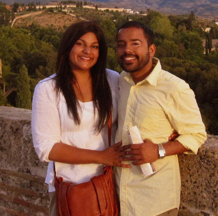 Ashanthi De Silva and her husband