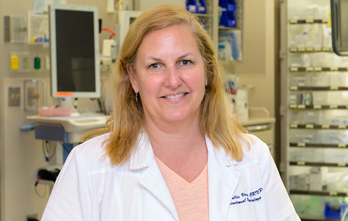 Cynthia Vasco, DNP, an acute care nurse practitioner at the NIH Clinical Center