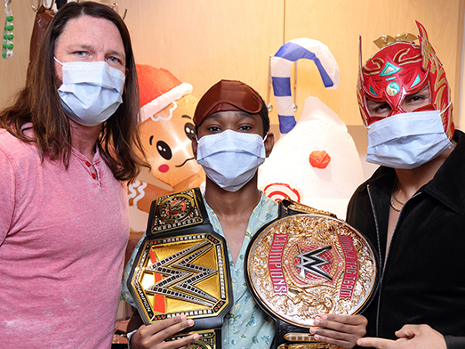 AJ Styles, patient Majesty Providence and Dragon Lee