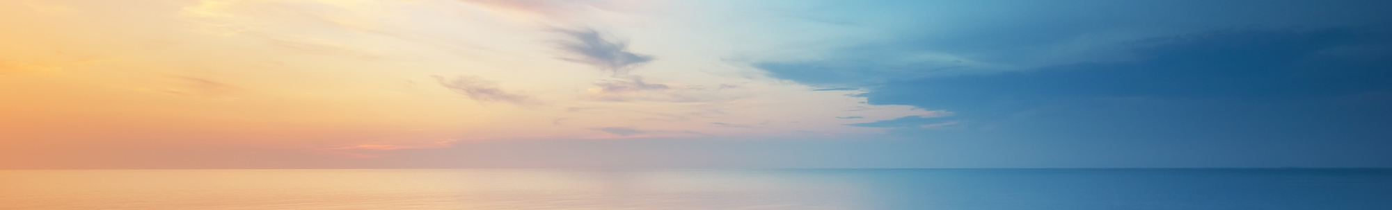 sunset sky meets the ocean