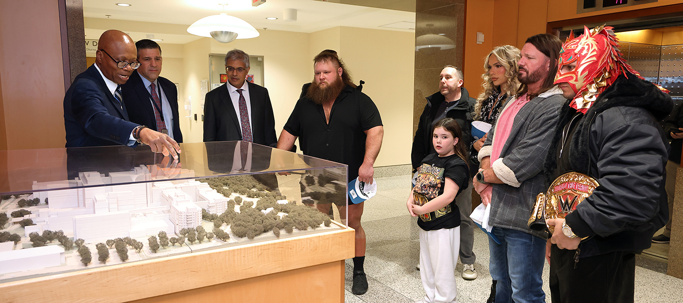 NIH Clinical Center Acting CEO Pius Aiyelawo highlights the new SRLM.