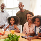 family eating a meal