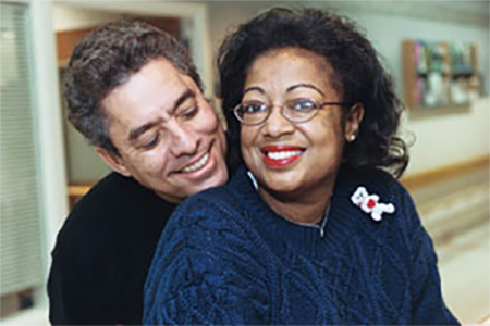 Bennie Wilson jokes with his wife Karen