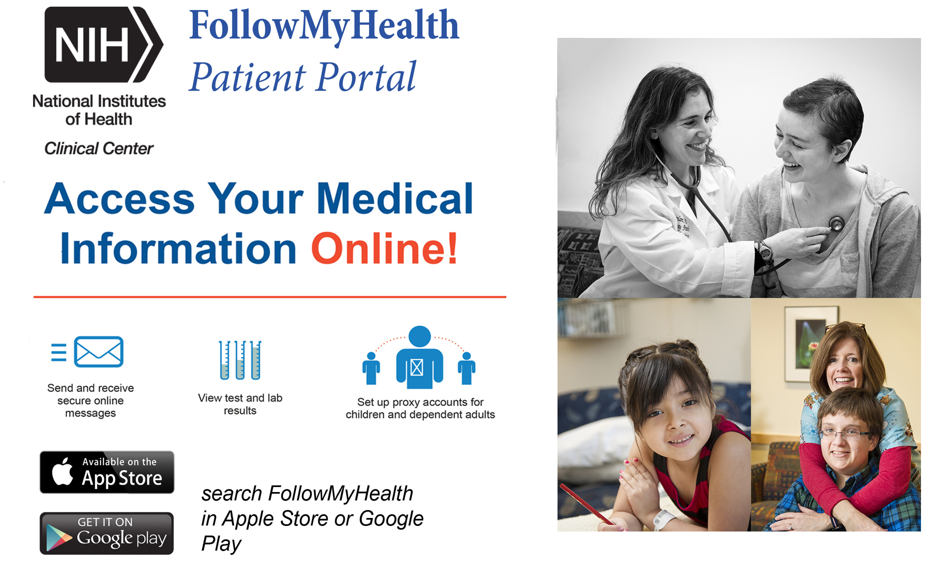 The new patient portal offers Clinical Center patients access to maintenance of personal health records, secure health messaging, educational materials and accessibility through mobile application