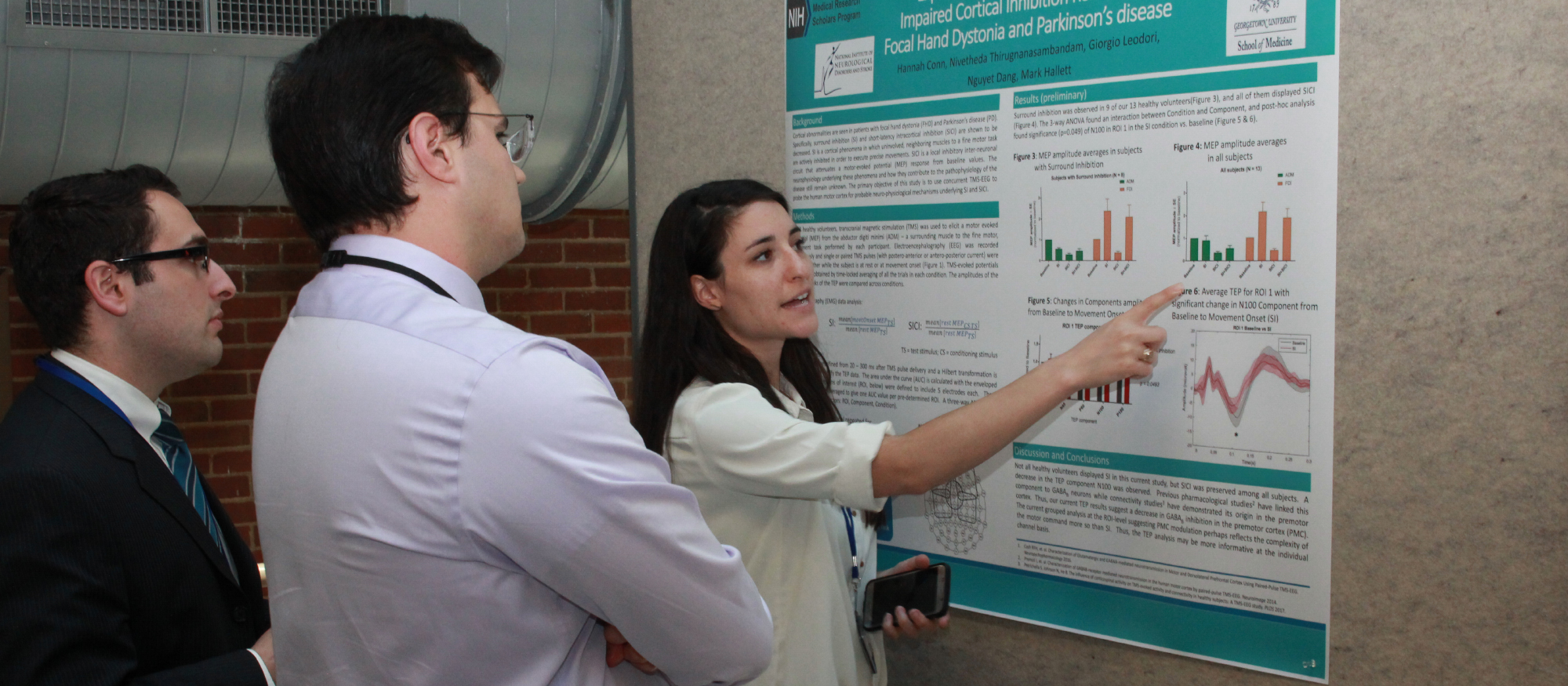 Hannah Conn, far right, participates in the MRSP poster presentation