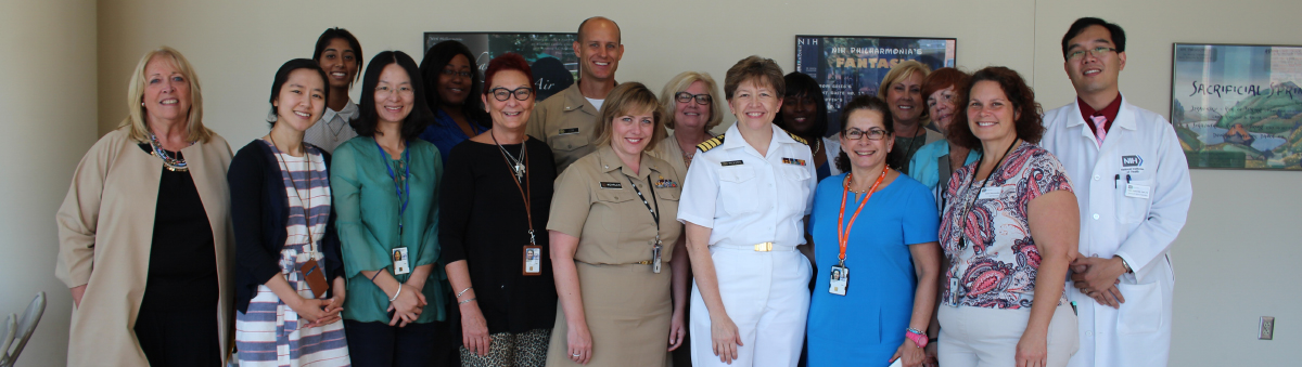 Dr. Margaret Bevans, center in white,