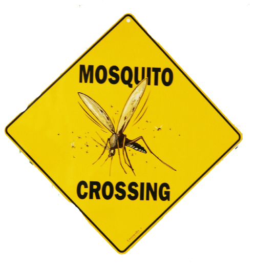 mosquito crossing sign