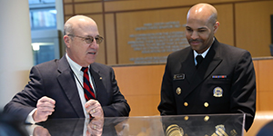 U.S. Surgeon General Dr. Jerome Adams tours Clinical Center with CC CEO Dr. James K. Gilman