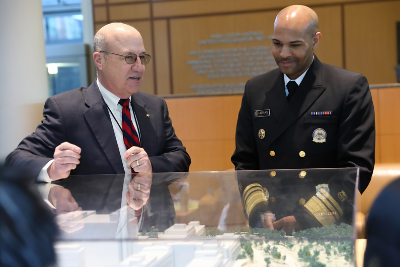 U.S. Surgeon General Dr. Jerome Adams tours Clinical Center with CC CEO Dr. James K. Gilman