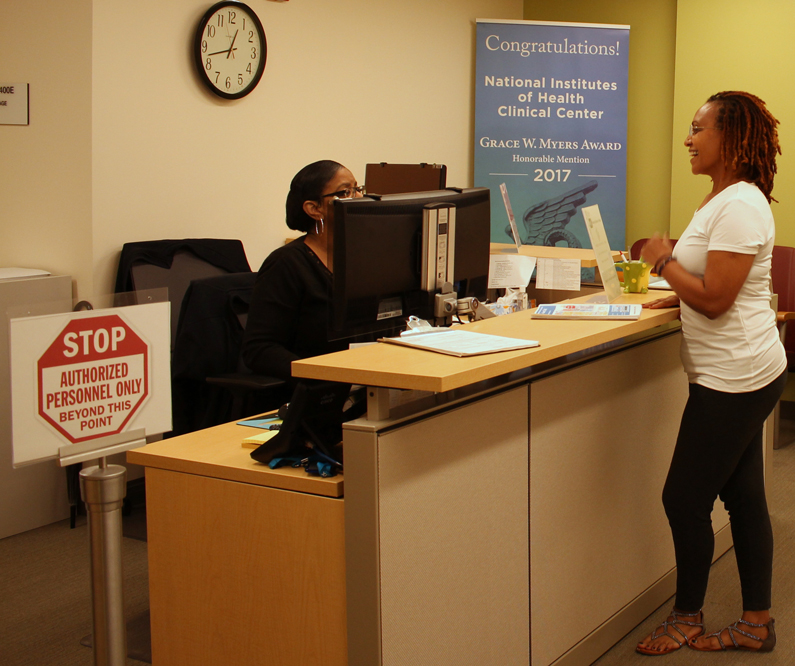 Waiting area in the Health Information Management department