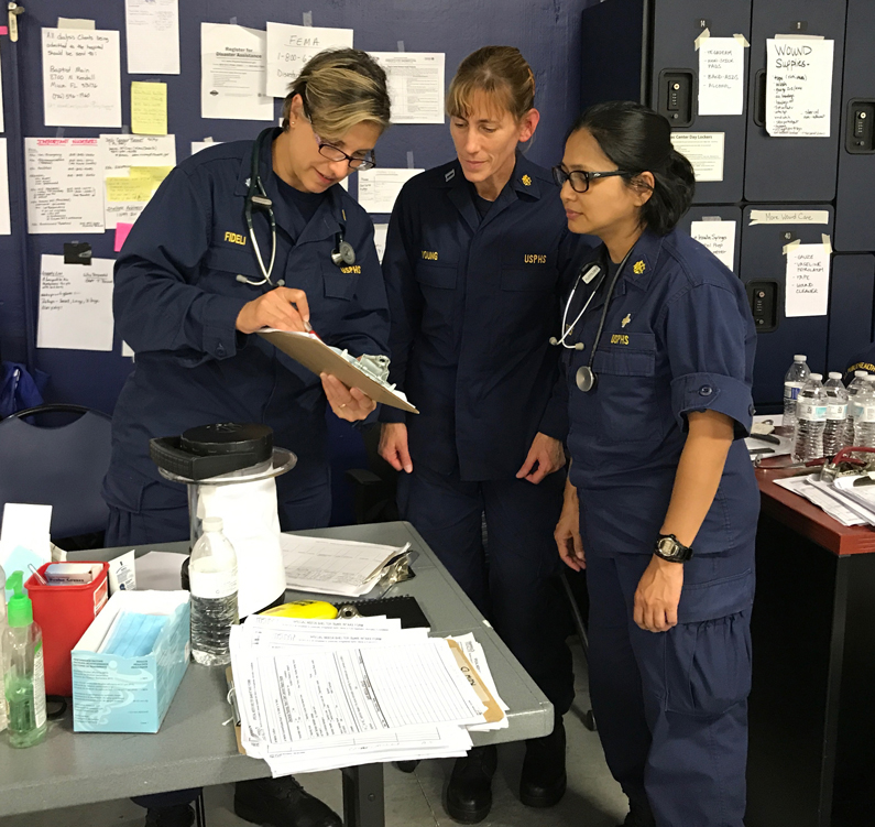 Cmdr. Ulgen Fideli provided health care for evacuees from the U.S. Virgin Islands in Miami, Florida