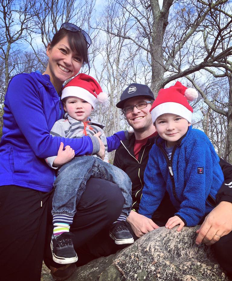 David Fogel with his wife and sons