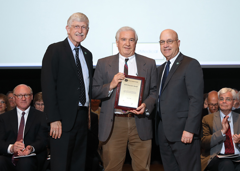 Dr. Francis Collins, Dr. Joseph Kovacs and Dr. Jim Gilman