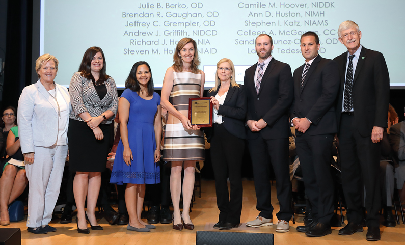 NIH Hiring Controls Committee award recipients. Pictured from the Clinical Center, Collen A. McGowan