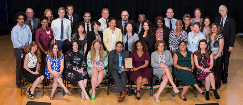 The Anti-Harassment Program award recipients. Pictured from the Clinical Center, Donovan Kuehn (far left)