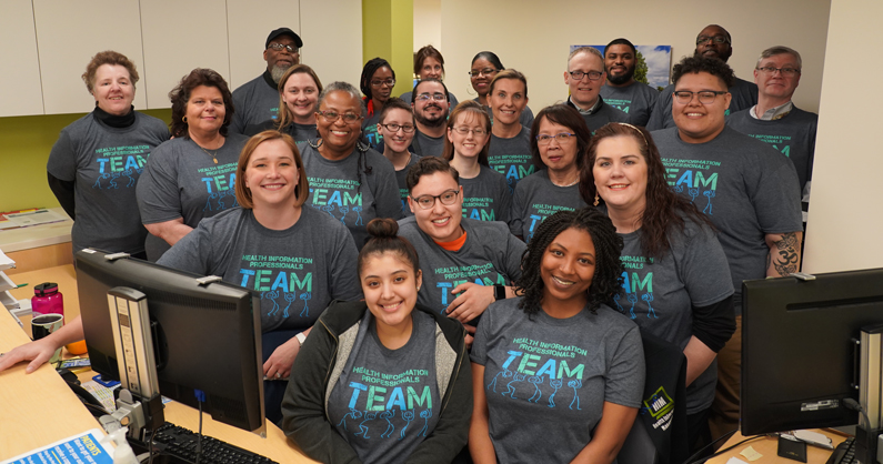 Health Information Management Department staff pose for a photo