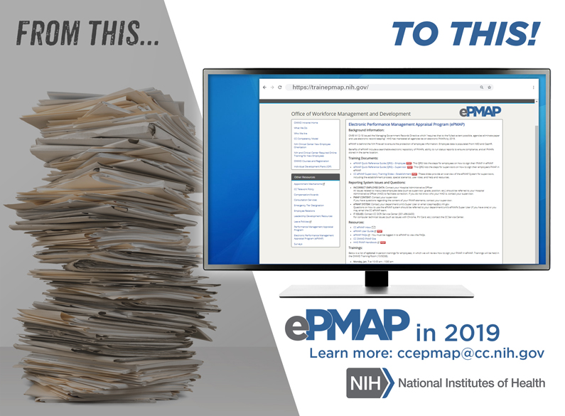 From paper piled up to OWMD ePMAP displayed on a computer monitor - ePMAP in 2019