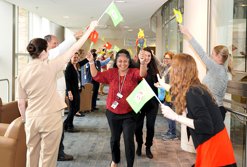 Molly Deol participates in CFC Torch Run as torchbearer