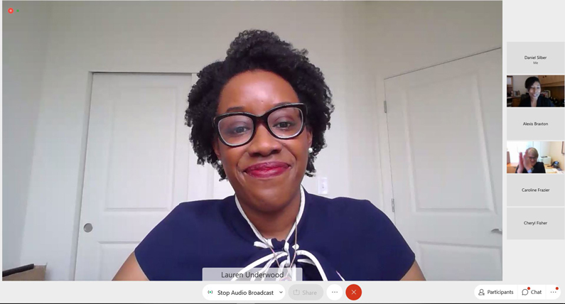 Rep. Lauren Underwood spoke to Clinical Center nurses during Nurses Week