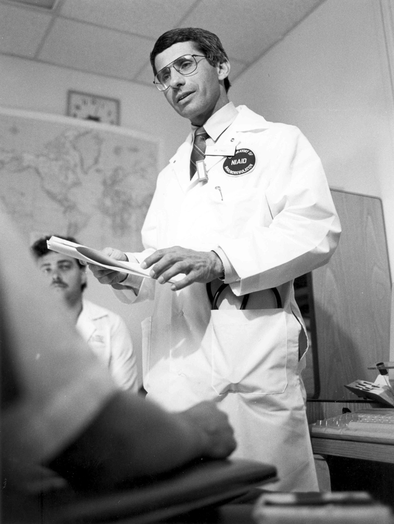 Dr. Anthony Fauci talking with patient