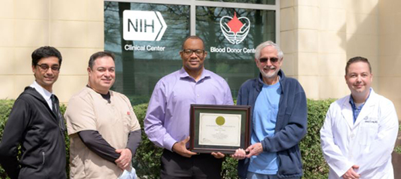 From left, Biren Naik, Juan Salgado, Hal Wilkins, Dr. Robert Trarone and Dr. James Long