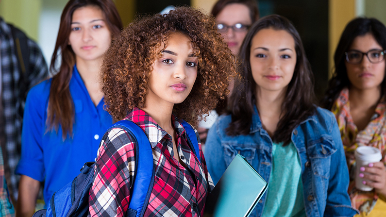 Smiling young people