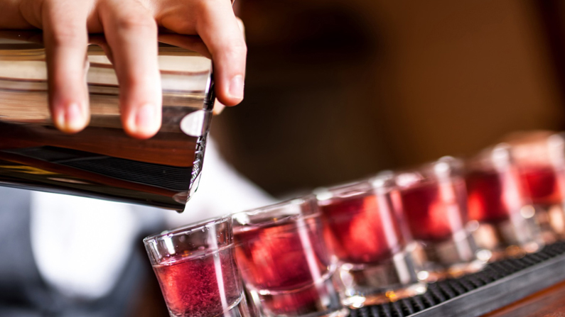 Person pouring drink