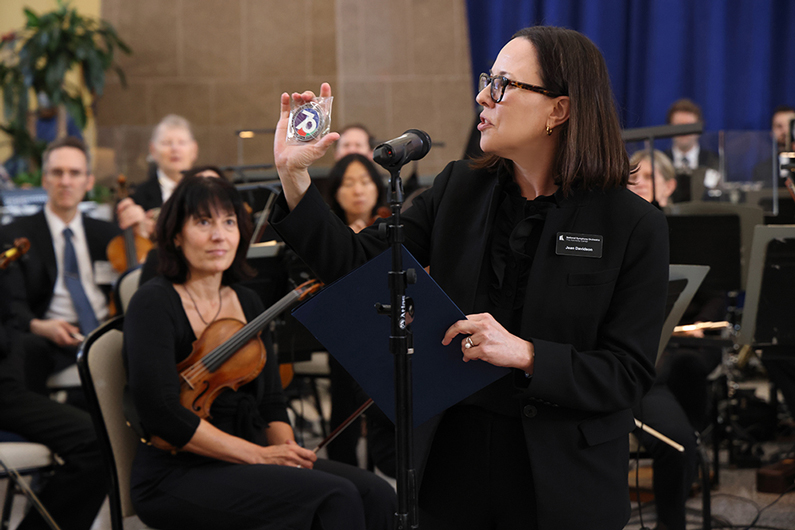 The National Symphony Orchestra performing in the CC North Atrium