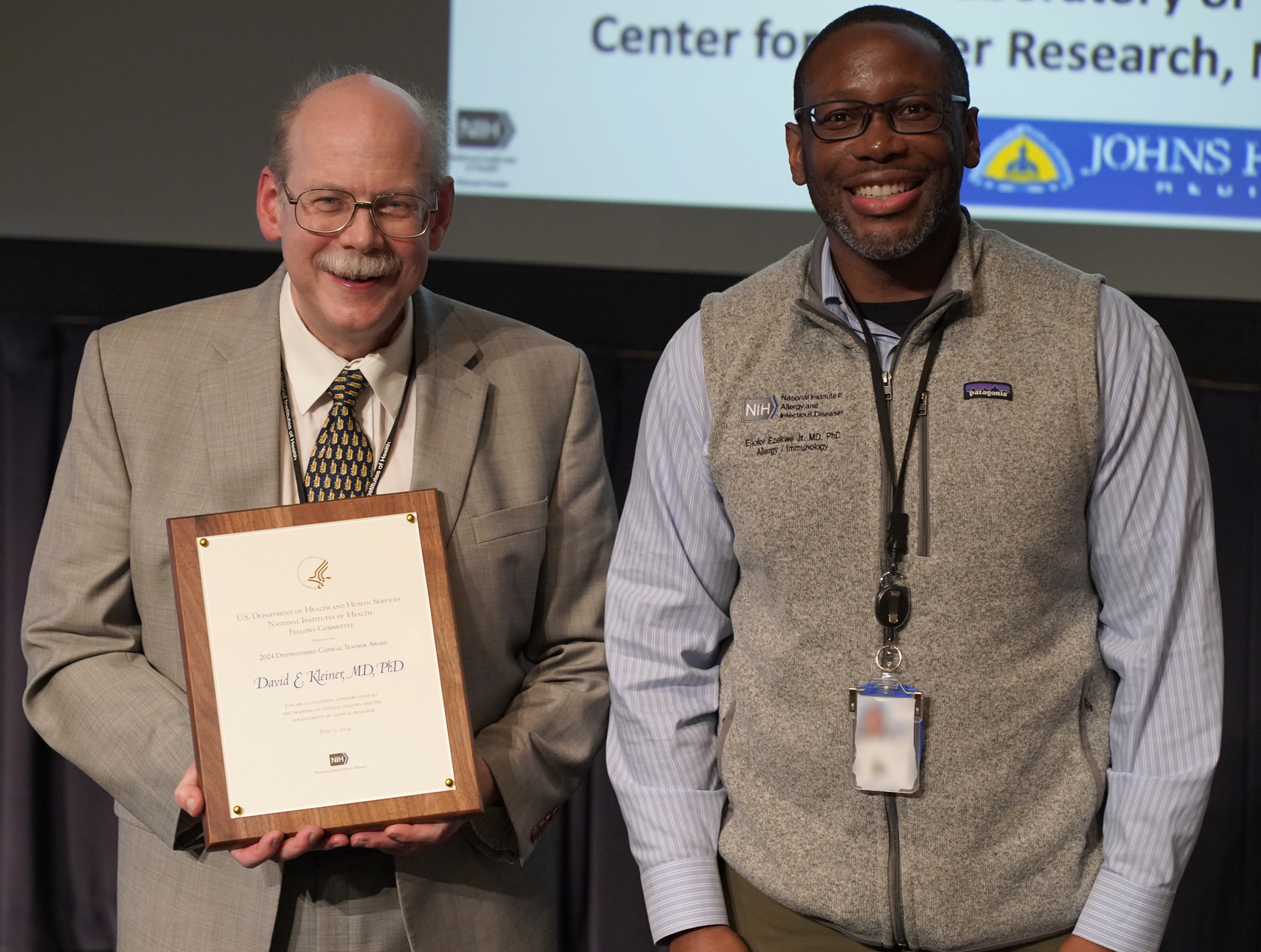 Dr. David Kleiner and Dr. Ejiofor Ezekwe at the John Laws Decker Memorial Lecture