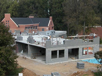 First-floor walls going up