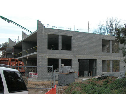 Second-floor walls going up