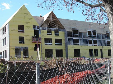 View of the Lodge from Center Drive and Old Georgetown Rd.