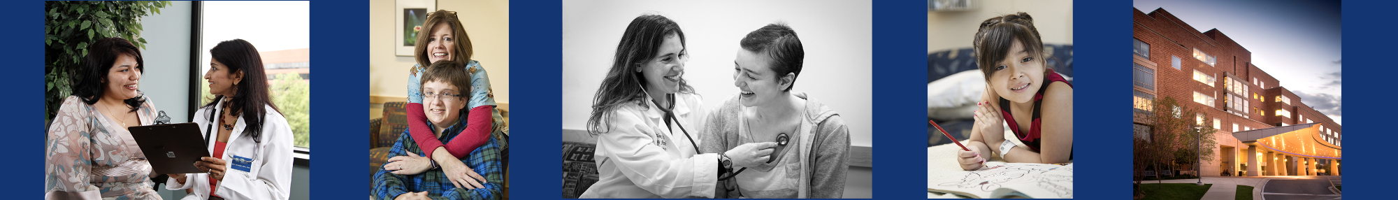 photo collage of medical professionals and patients