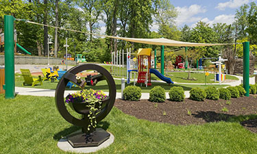 The Children's Inn at NIH backyard view