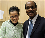 County Executive Isiah Leggett and Amethyst Thornton