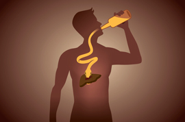 illustration of a person drinking alcohol