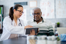 A doctor and patient