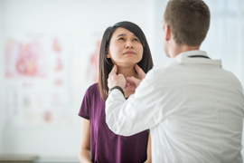 a doctor examining a patient