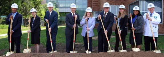 Leadership pictured with shovels at the SRLM Groundbreaking Ceremony 