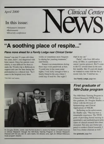 Image of first page of CCNews newsletter from April 2000.