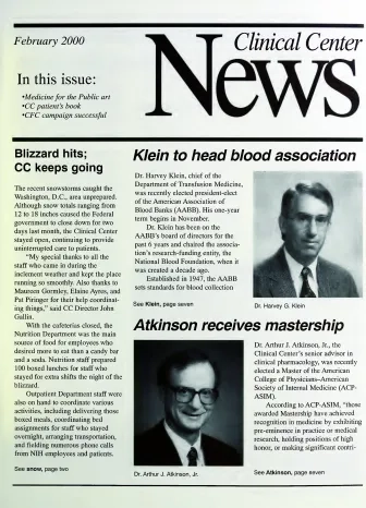 Image of first page of CCNews newsletter from February 2000.