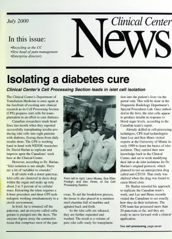 Image of first page of CCNews newsletter from July 2000.