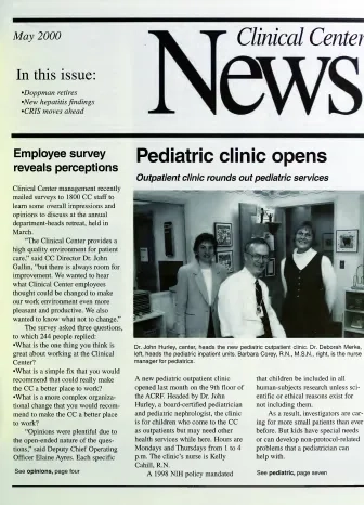 Image of first page of CCNews newsletter from May 2000.