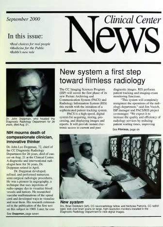 Image of first page of CCNews newsletter from September 2000.